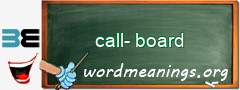 WordMeaning blackboard for call-board